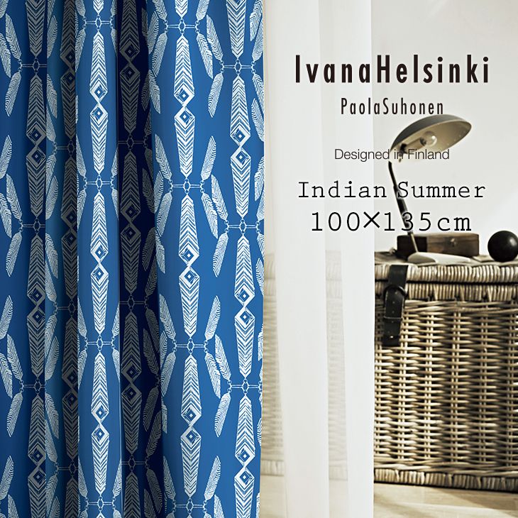 北欧 遮光 カーテン Indian Summer/インディアンサマー（幅100×丈135cm）1枚入
