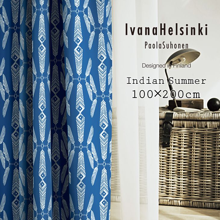 北欧 遮光 カーテン Indian Summer/インディアンサマー（幅100×丈200cm）1枚入