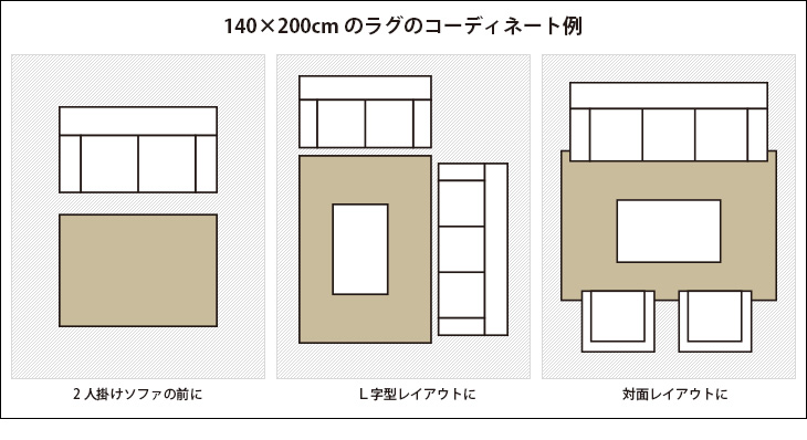 140×200cm程度のラグ | クーカンネットショップ