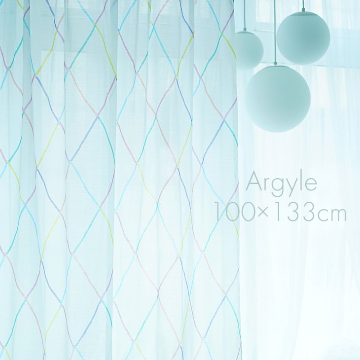 北欧レースカーテンARGYLEVOILE/アーガイルボイル100×133cm