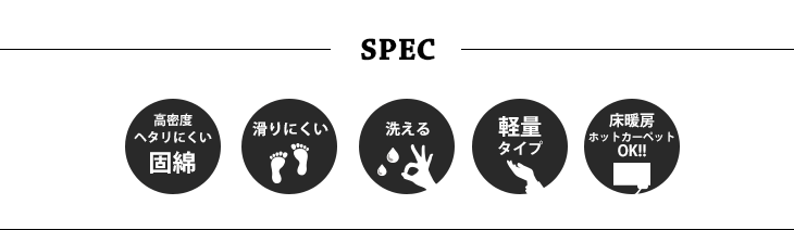 ラグ カラーヘリンボン スペック画像