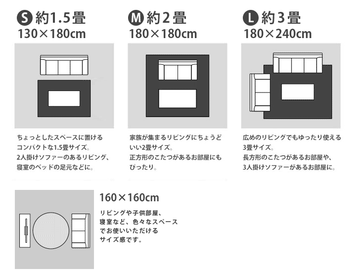 チノキルトラグ（130×180cm） おしゃれポイント