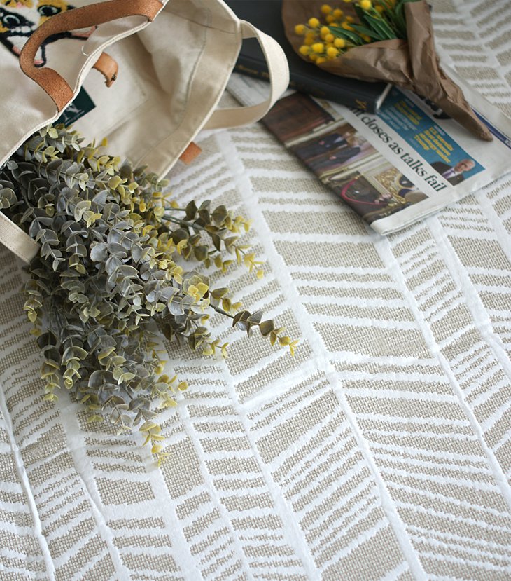 ラグ ダブルビーム織り北欧デザインラグ（185×185cm） おしゃれポイント