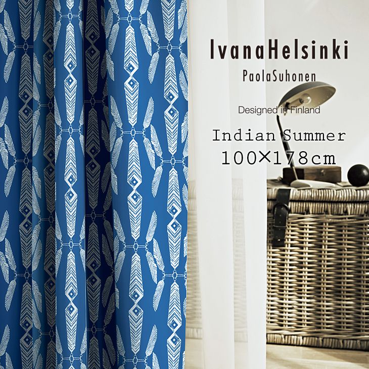 北欧 遮光 カーテン Indian Summer/インディアンサマー（幅100×丈178cm）1枚入