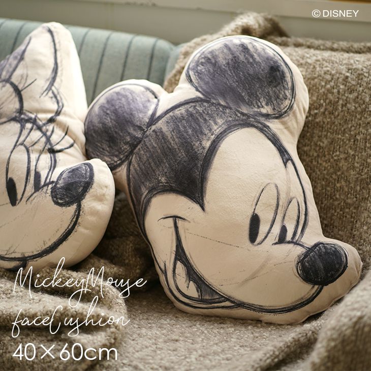 Mickey/ミッキーフェイスクッション LCU-004 (44×62cm)