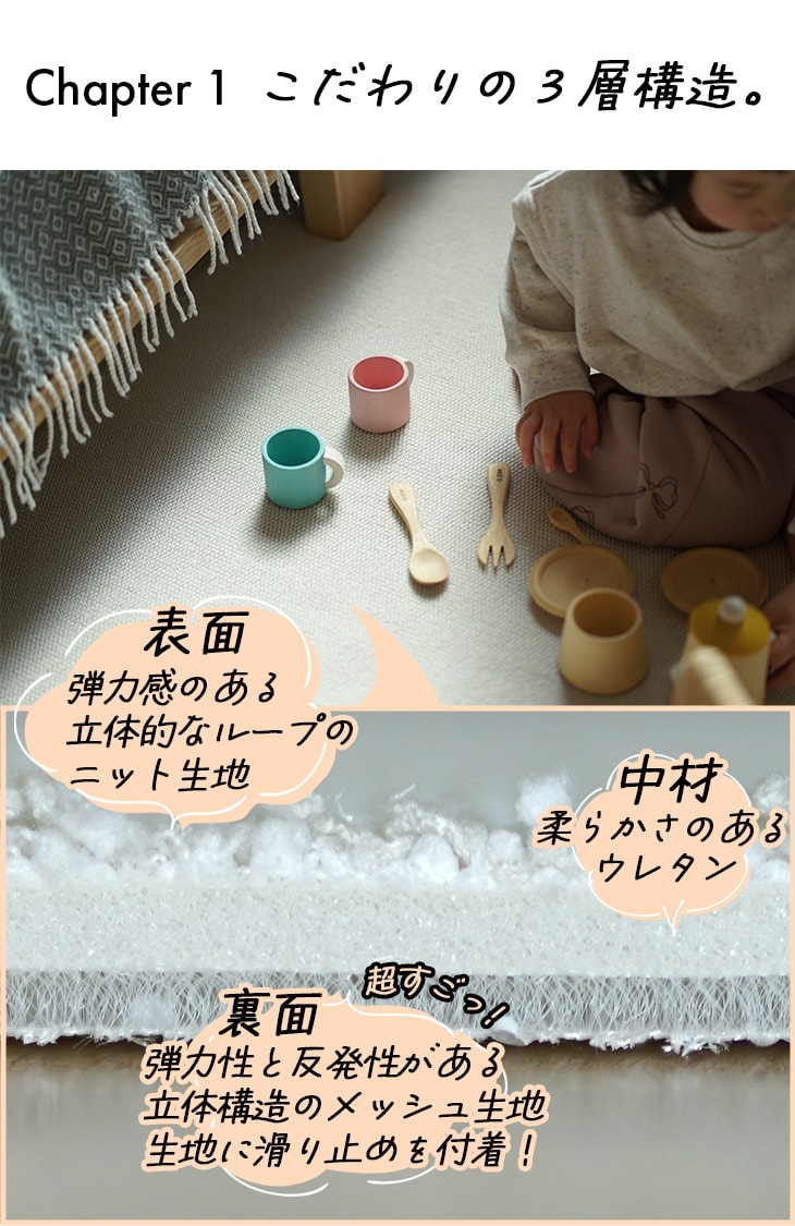 洗えるラグ モクパイル (90×130cm) | cucan ネットショップ