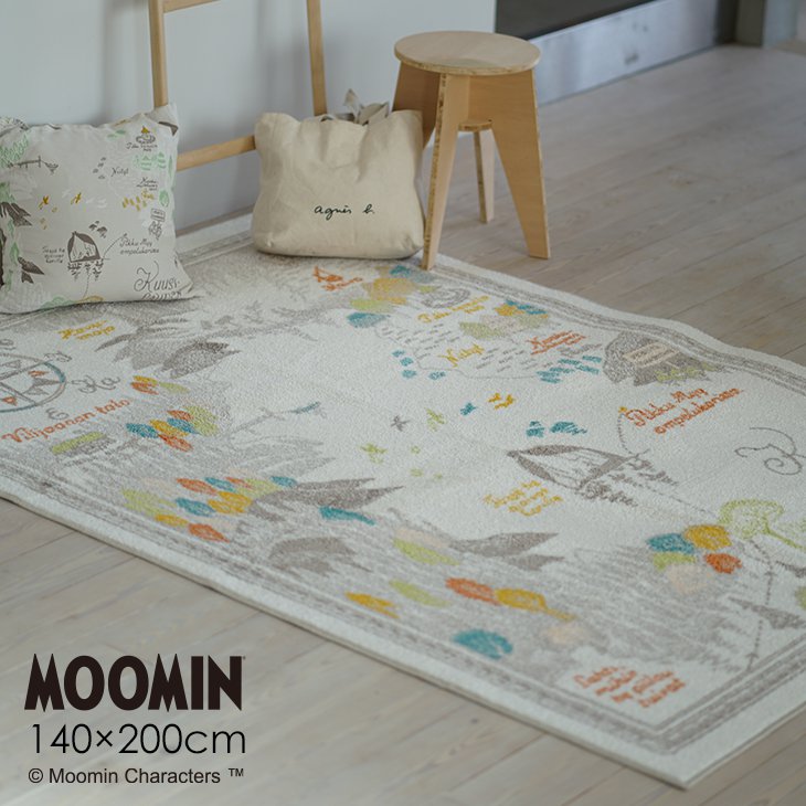 MOOMIN/ムーミンムーミン谷の地図ラグ140×200cm