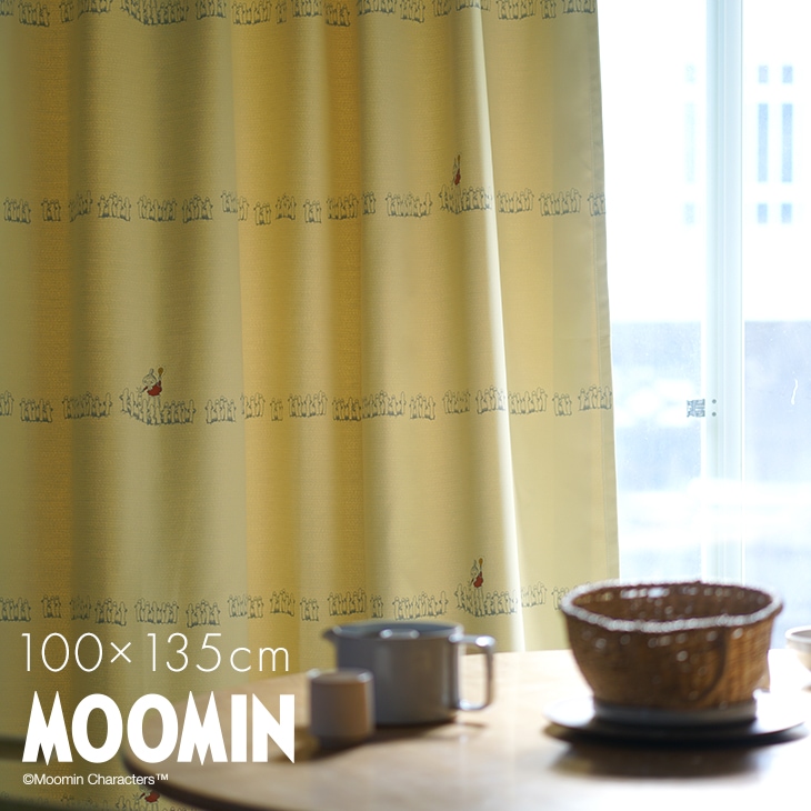 遮光カーテン MOOMIN/ムーミン ニョロニョロボーダー (幅100×丈135cm  1枚入)