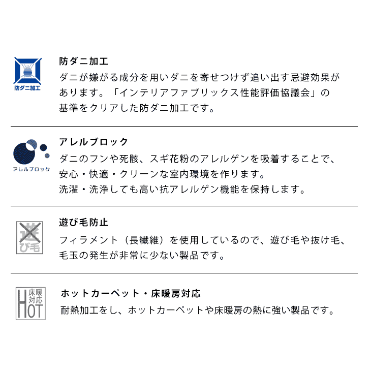 ラグ スミトロンニューツイスティラグ （江戸間4.5畳 261×261cm）（機能）