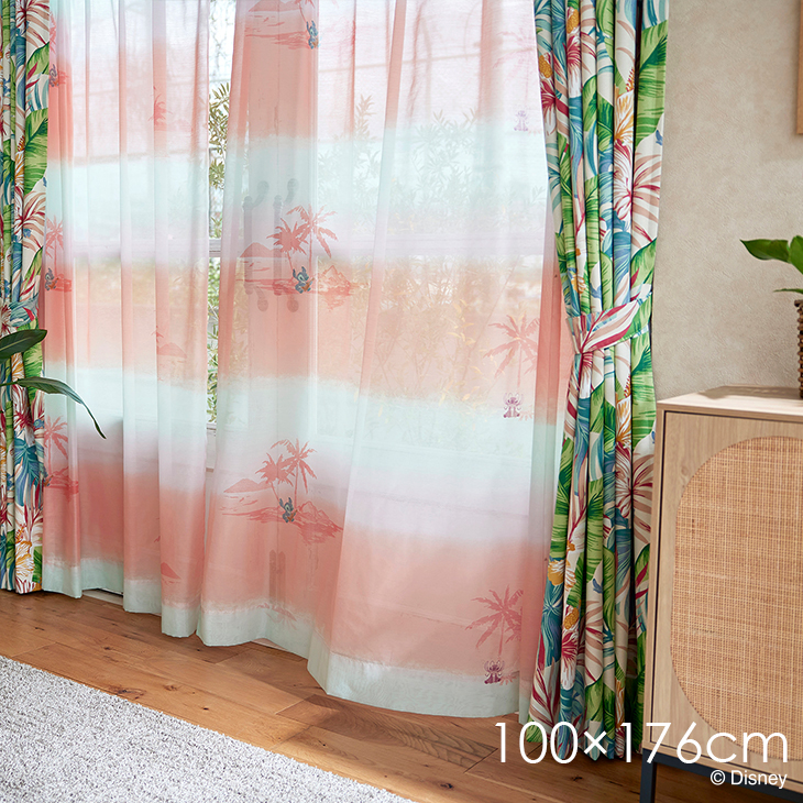 カーテン レース STITCH/サンセットボイル (幅100×丈176cm)