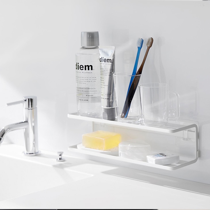 tower タワー フィルムフックサニタリーラック 2段 (ホワイト)