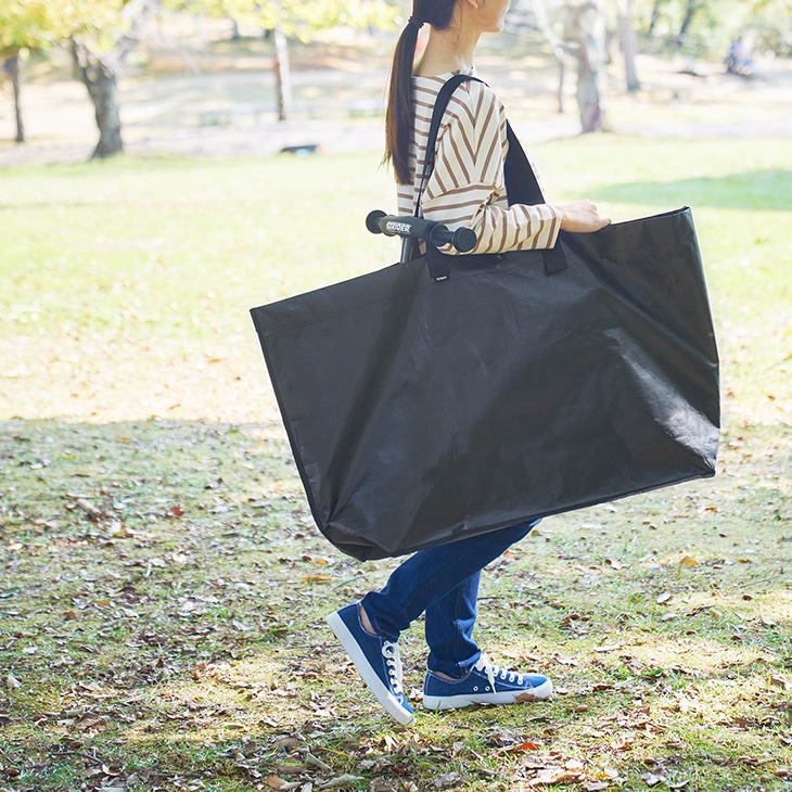 tower タワー ポリエチレンシート外遊び収納バッグ ワイド (ブラック)