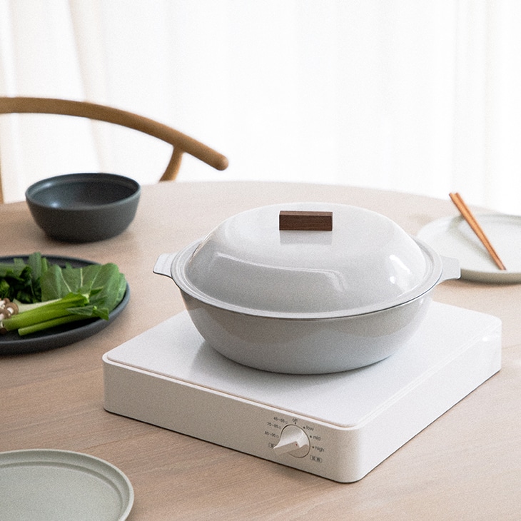 KINTO キントー 琺瑯鍋 IH対応 2L KAKOMI ステンレス 琺瑯 (サンドベージュ)