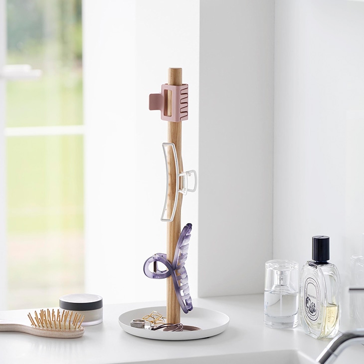 tower タワー ヘアクリップ収納スタンド (ホワイト)