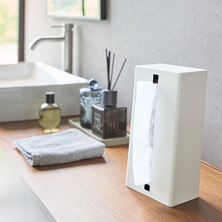 tower タワー 縦型ティッシュスタンド (ホワイト)