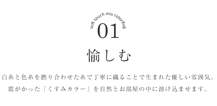 ラグ やわらかミックス（185×240cm） おしゃれポイント