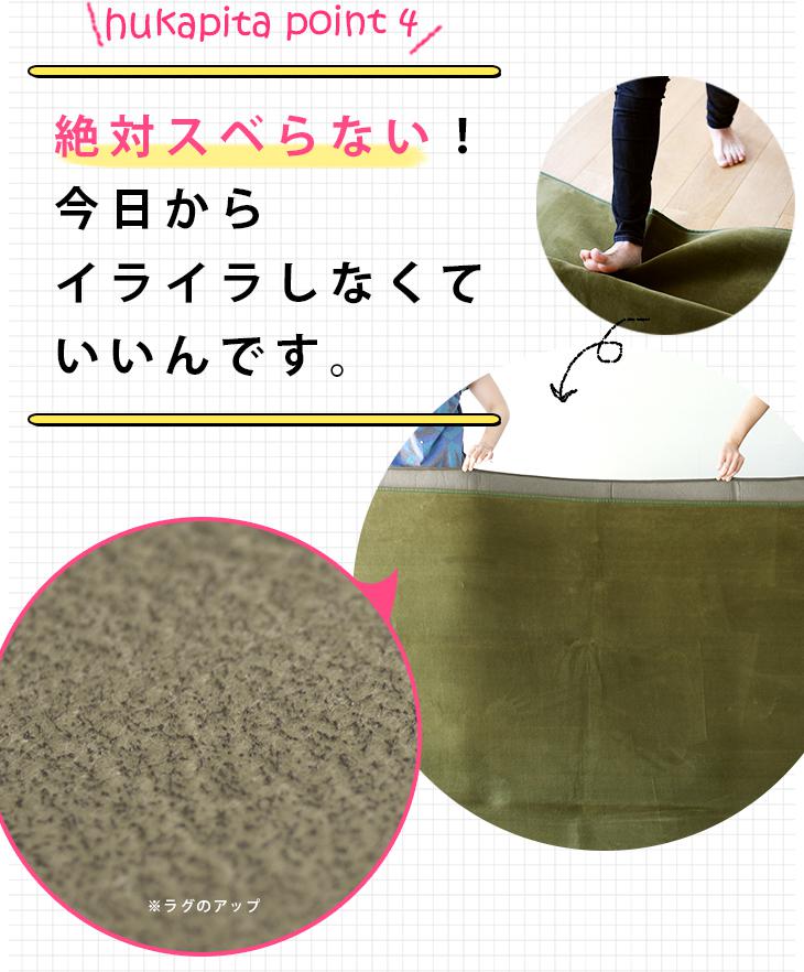 洗える 防音 ふかふか下敷き専用ラグ ふかぴたSTANDARD＜単品＞ （170